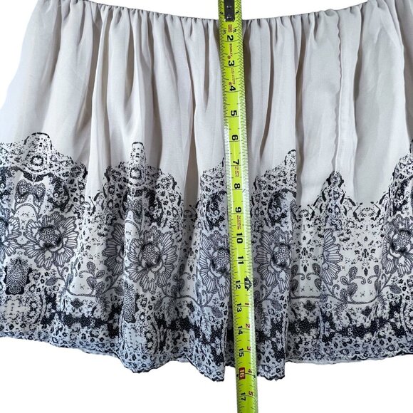 American Eagle Outfitters Chiffon Skirt M Lined Black White Flowy Whimsical - Picture 9 of 10